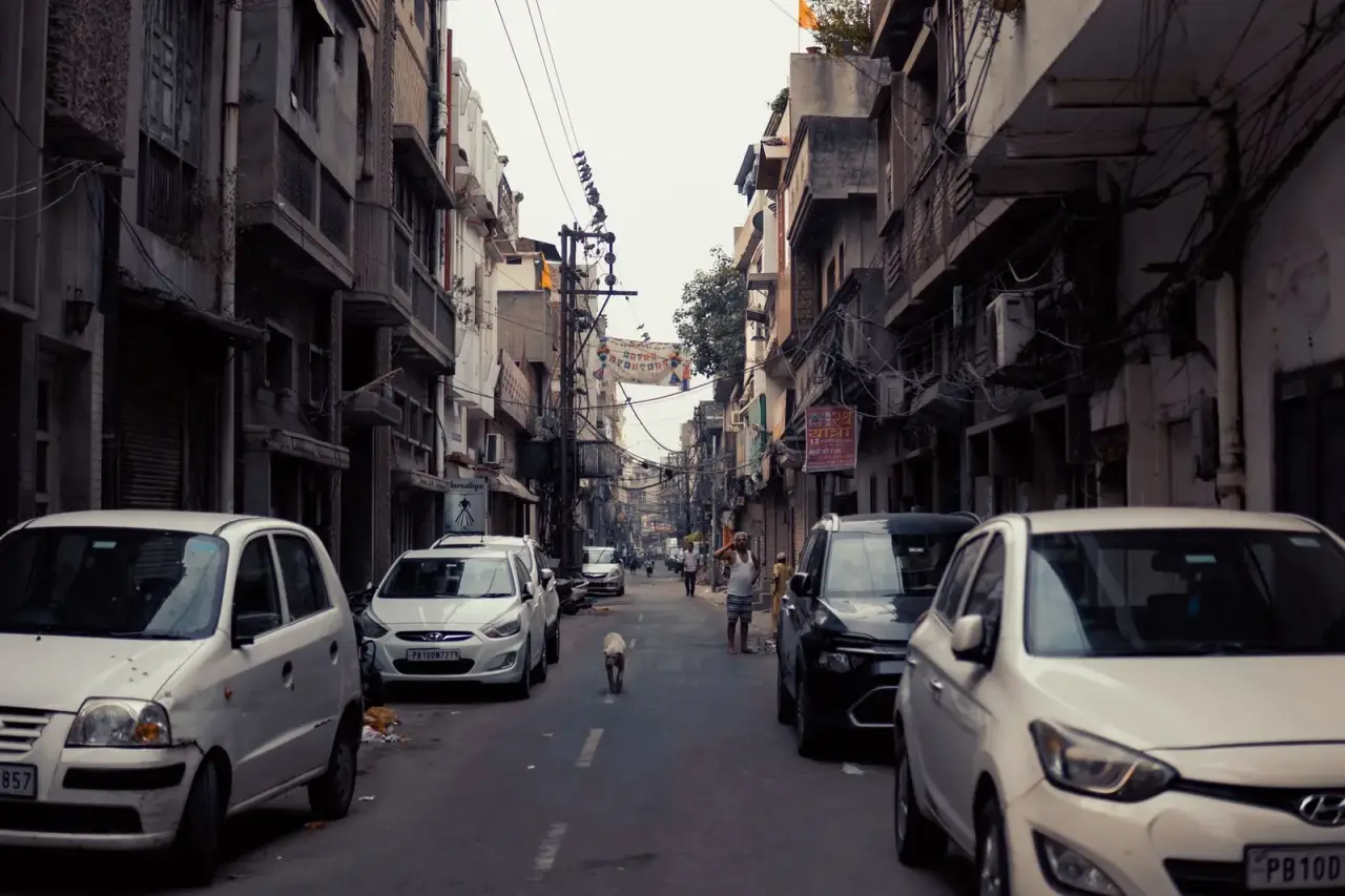 Busy commercial street in Ludhiana